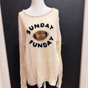 Cream 'Sunday Funday' Sweater - Medium